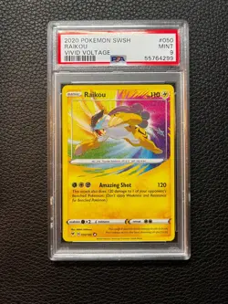 2020 Pokemon Vivid Voltage Raikou 50/185 PSA 9 - Image 1