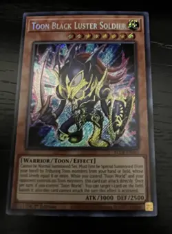 Lightly Played Toon Black Luster Soldier - BLCR-EN065 - Secret Rare - 1st Editio - Image 1
