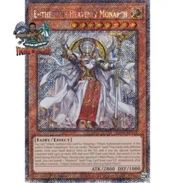 Yugioh! 1x Ehther the Heavenly Monarch RA04-EN018 Platinum Secret Rare 1st Ed NM - Image 1