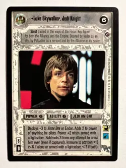 Star Wars CCG Luke Skywalker Jedi Knight Card Death Star II *C* - Image 1