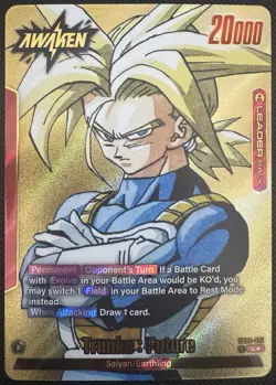 Trunks : Future SB02-001 (Gold) - Manga Booster 02 (SB02) Leader Card - Image 1