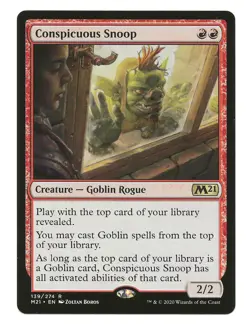 Conspicuous Snoop MTG Creature Cards Core Set 2021 NM Magic the Gathering - Image 1