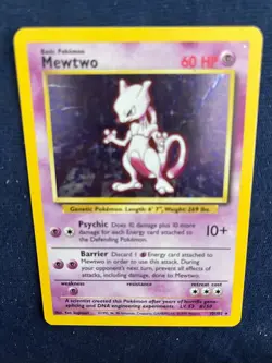 Pokemon TCG Mewtwo Base Set Unlimited Holo Rare 10/102 LP+ Great Card and Cond! - Image 3