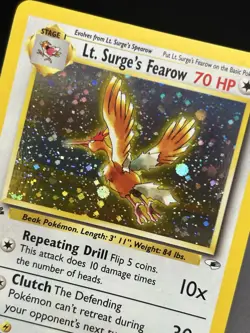 LT. SURGE'S FEAROW Pokemon Card WOTC 1st Edition Gym Heroes 7/132 HOLO NM (D) - Image 5