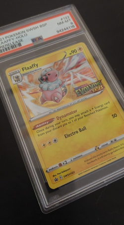PSA 8 Flaaffy SWSH 122 Pre-Release Exclusive Graded Pokemon Card - Image 1