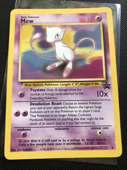 Pokemon Cards - Mew - WoTC Black Star Promo 8 LP - Image 1