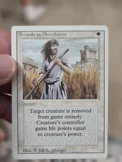 Magic the Gathering ~ MTG ~ 1x Swords to Plowshares ~ M/NM ~ REVISED - Image 1