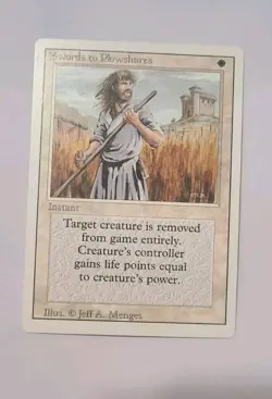 1994 Magic The Gathering - Revised(3rd) - Swords to Plowshares - Vintage - - Image 1