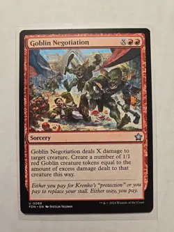 Goblin Negotiation - Foundations - LP - Uncommon - Sorcery - MTG Magic - Image 1