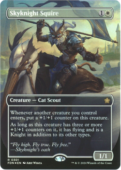 Skyknight Squire (Borderless) Foil - 0301 - Foundations - MTG - Image 1