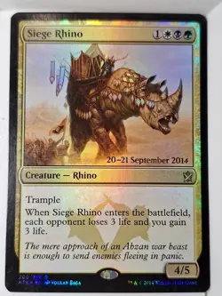 Siege Rhino - Foil Prerelease Promo - Magic the Gathering MTG Nice! - Image 1