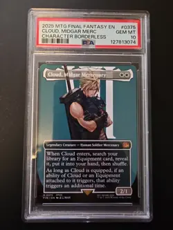 2025 MTG Final Fantasy PSA 10 Cloud Midgar Mercenary Borderless Non-Foil 0375 - Image 1