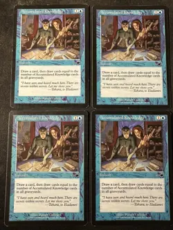 Accumulated Knowledge Nemesis Magic the Gathering MTG x4 Playset - Image 1