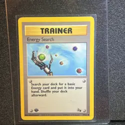 Energy Search 59/62 1st Edition Fossil 1999 - Pokemon TCG pack fresh - Image 1