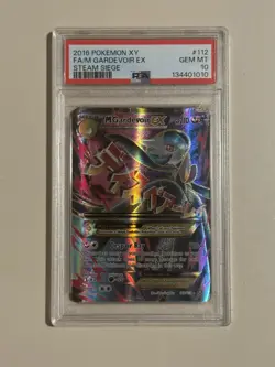 Pokemon Mega M Gardevoir EX 112/114 XY Steam Siege #112 Full Art GEM MINT PSA 10 - Image 1