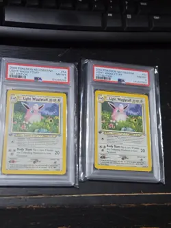 2002 Pokemon Light Wigglytuff - Neo Destiny - Unlimited - 54/105 - PSA 8 1st Ed - Image 1