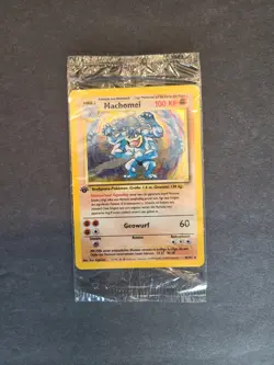 *SEALED* 1999 Pokemon GERMAN 1st Edition Base Set Machomei - Image 3