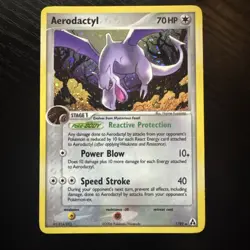 Pokemon TCG Aerodactyl Legend Maker Holo Rare 1/92 LP - Image 1