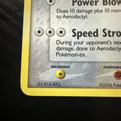 Pokemon TCG Aerodactyl Legend Maker Holo Rare 1/92 LP - Image 3