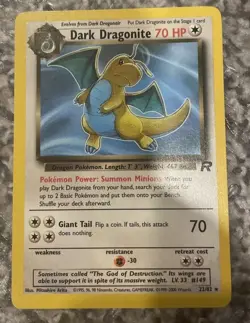 Pokemon TCG Dark Dragonite 22/82 Nonholo Rare Unlimited - WOTC Team Rocket - HP - Image 1