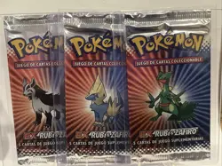 Pokemon Vintage EX Ruby & Sapphire Booster Sealed, Spanish x3 - Image 1
