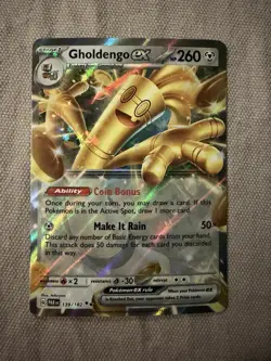 Pokemon TCG Gholdengo EX Paradox Rift 139/182 Holo Double Rare Pokemon TCG NM - Image 2