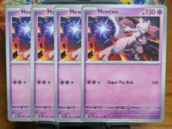 Pokemon TCG Stellar Crown Mewtwo 059/142 x4 Playset - Image 1