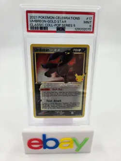2021 POKEMON CELEBRATIONS CLASSIC COLL #17 UMBREON-GOLD STAR PSA 9 129332075 - Image 1