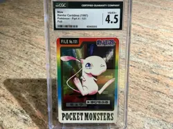 Mew Bandai Carddass 1997 Pokemon Part 4 151 Foil CGC 4.5 - Image 1