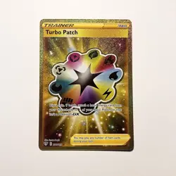 Turbo Patch 200/189 Gold Secret Rare Holo Darkness Ablaze Pokemon TCG - Image 1