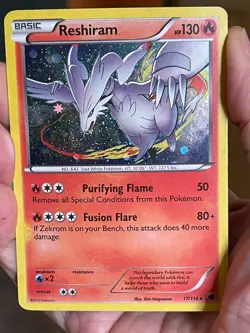 POKEMON RESHIRAM #17/116 RARE PLASMA FREEZE COSMOS HOLOFOIL VLP CARD - Image 1