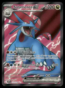 Pokemon Cards Salamence ex 177/159 Journey Together Ultra Rare NM - Image 1