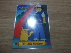 TV1 Ash Ketchum 1999 Pokemon Card Topps TV Animation Edition NM/LP - Image 1