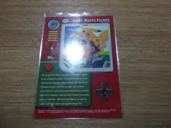 TV1 Ash Ketchum 1999 Pokemon Card Topps TV Animation Edition NM/LP - Image 2