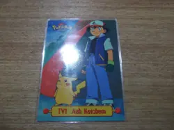 TV1 Ash Ketchum 1999 Pokemon Card Topps TV Animation Edition NM/LP - Image 3