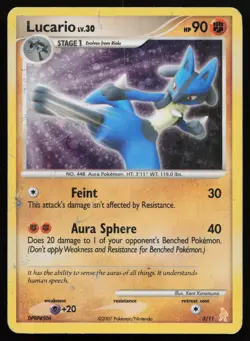 Lucario 3/11 Common DP Trainer Kit: Manaphy & Lucario Pokemon Card - Image 1