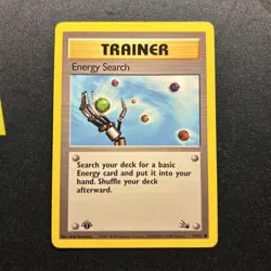 1st Edition Energy Search 59/62 NM -Vintage Pokemon Card- Fossil Set (M1) - Image 1
