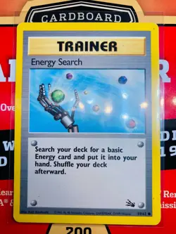 Pokemon Card 1st Edition Fossil Energy Search Trainer Common (59/62)V240 - Image 1