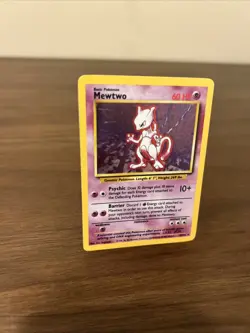 1999 Pokemon TCG Mewtwo Base Set Holo Unlimited Rare Card 10/102 - Image 3