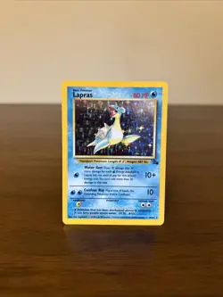 Pokemon TCG Lapras Fossil Holo Unlimited Rare Card 10/62 MP Condition - Image 4