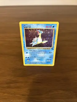 Pokemon TCG Lapras Fossil Holo Unlimited Rare Card 10/62 MP Condition - Image 5