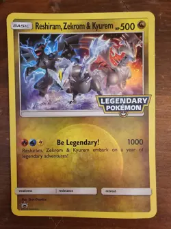 Pokemon Reshiram, Zekrom, Kyurem Oversized Jumbo Card Holo Foil - Image 1