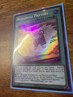 Yu-Gi-Oh! Mitsurugi Prayers Super Rare Card OP29-EN011 NM Condition - Image 3