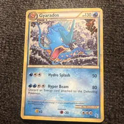 Pokemon Card Gyarados HeartGold & SoulSilver Holo 30/30 LP SWIRL - Image 1
