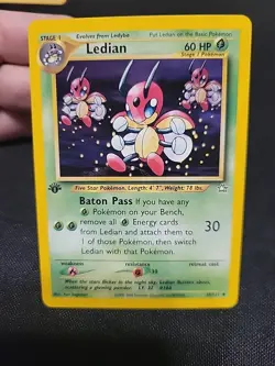 Pokemon Neo Genesis 1st Edition Uncommon Card Ledian 39/111 Nm Condition - Image 1