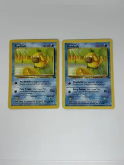 (2) Pokemon TCG Psyduck Fossil Unlimited Common Card 53/62 Vintage WOTC - Image 1