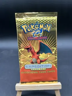Charizard EMPTY 2002 Pokemon Expedition Booster Pack OPENED Wrapper - No Cards - Image 1