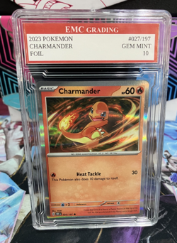 CHARMANDER 127/197 FOIL Pokemon 2023 Card GRADED 10 MINT TCG CCG - Image 1