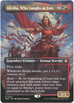 Alesha, Who Laughs at Fate (Borderless) - 0343 - Foundations - MTG - Image 1