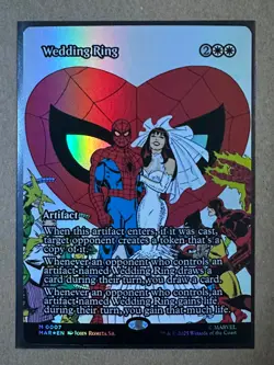 Wedding Ring FOIL MYTHIC Marvel's Spider-Man SPM MAR MTG Magic Gathering NEW - Image 1
